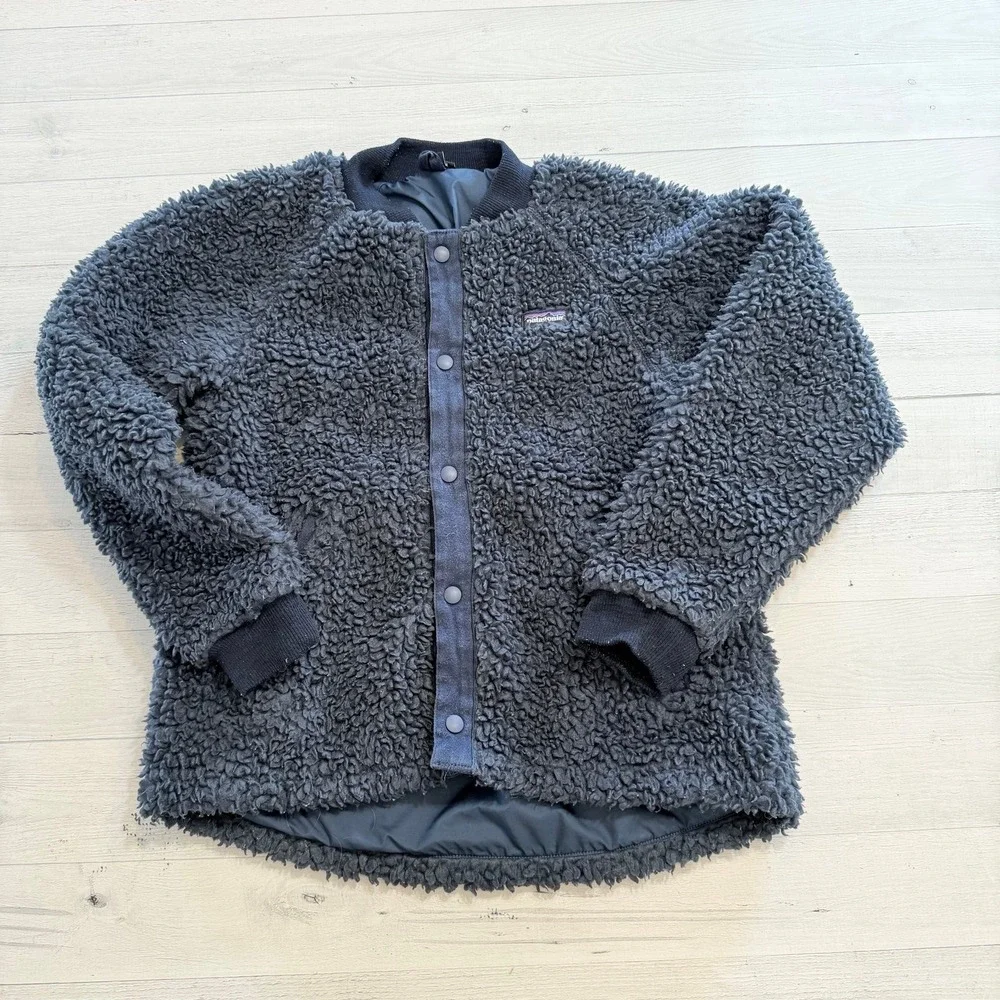 Patagonia Kids' Retro-X Bomber Jacket navy blue kids size 12